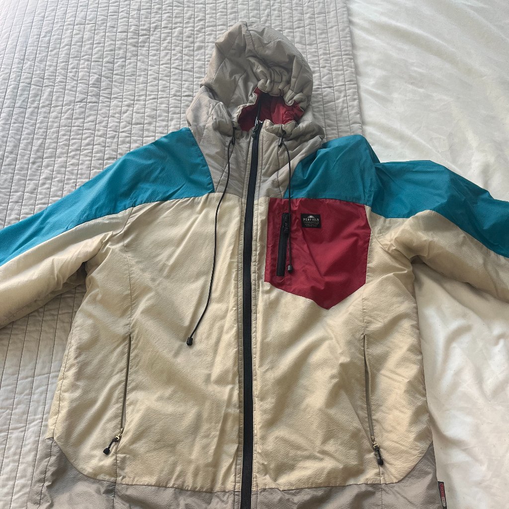 Penfield Outerwear Red & Teal Windbreaker (Retro 80s Style) Size M